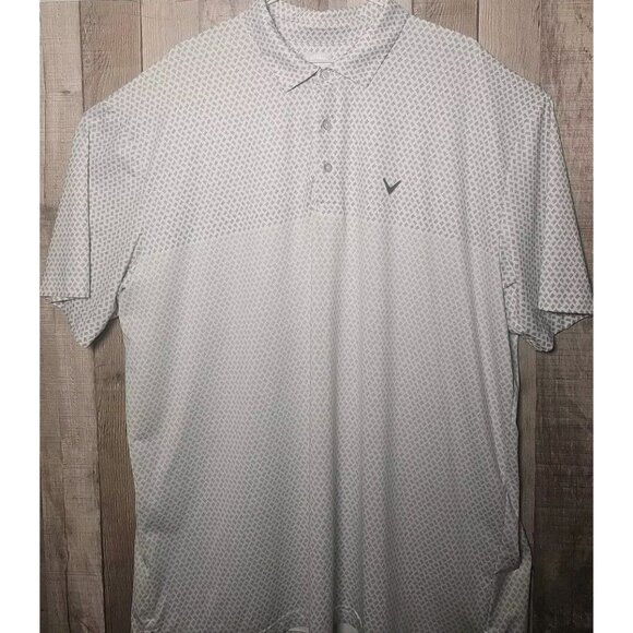 Callaway MENS Opti-Dri Polo White/black accents. EXTRA LARGE - Picture 1 of 7